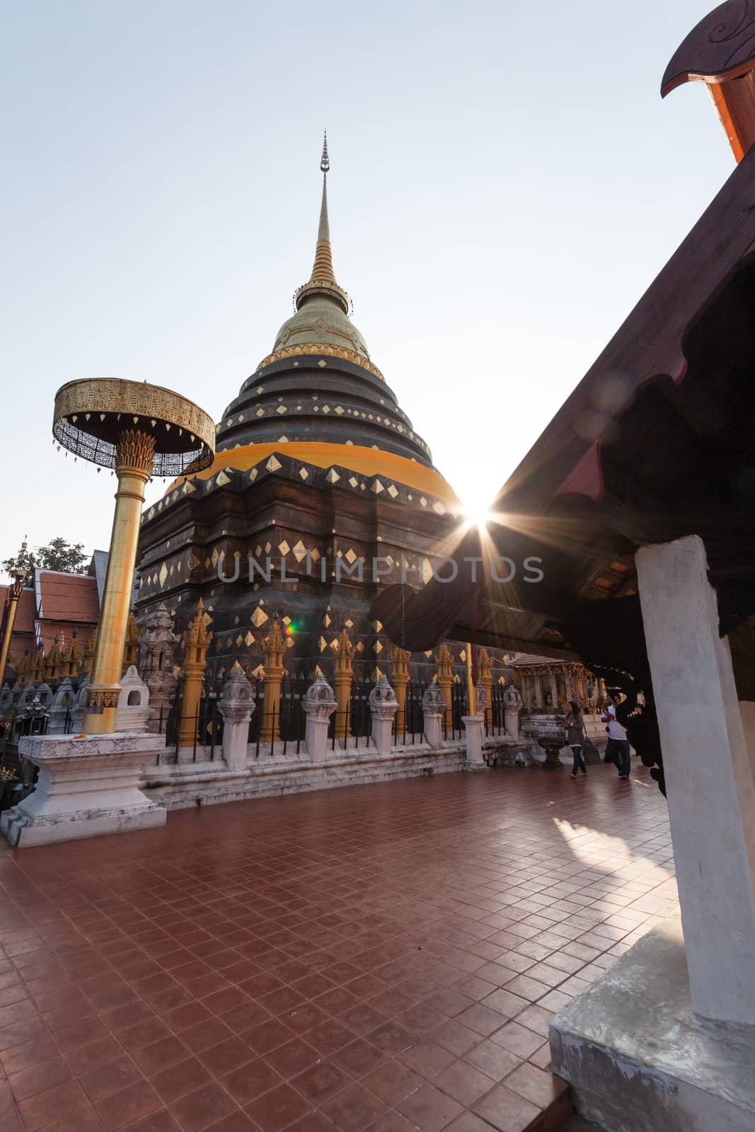 Phathat Lampang Lhuang Temple at Lampang Thailand  by kritsada1992