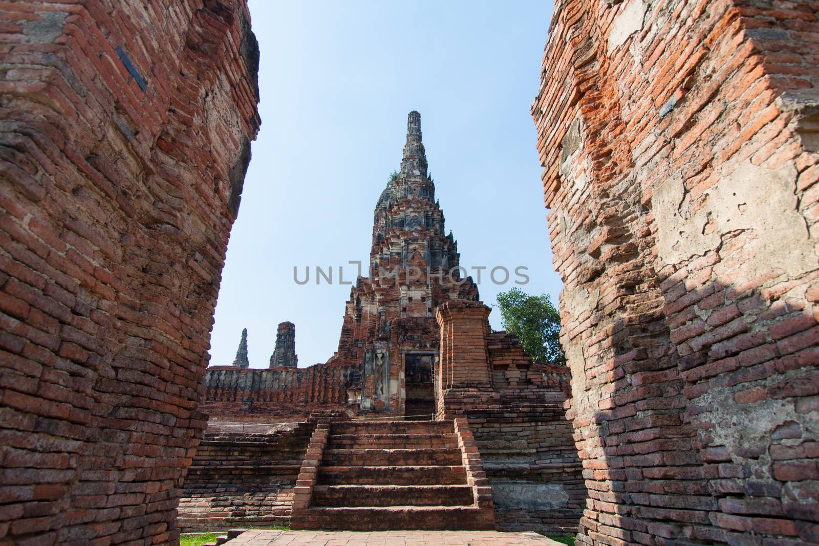 Temple Wat Chaiwatthanaram at Ayutthaya Thailand  by kritsada1992