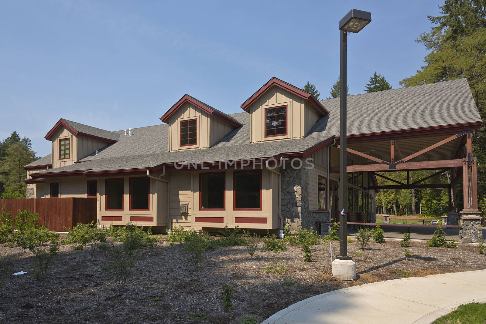 Community center building in Camas Washington state.