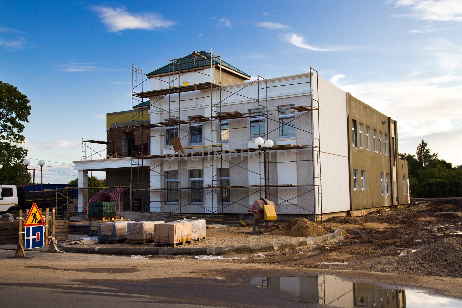 construction of a new building in the city