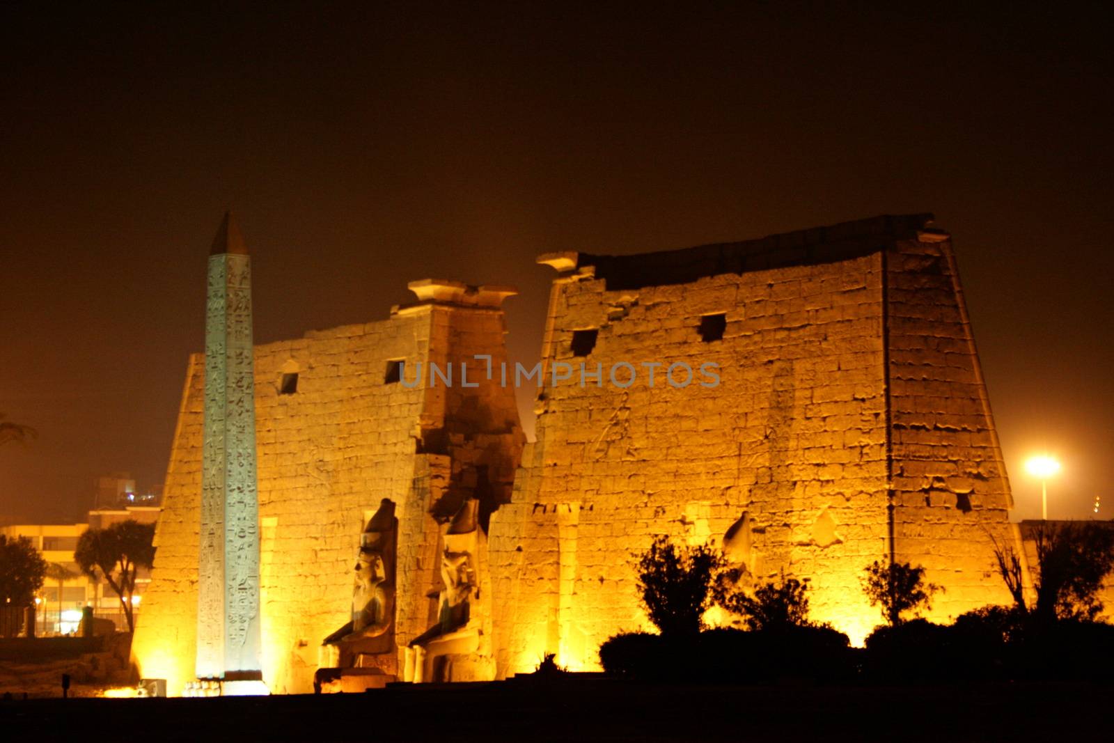Luxor temple at night by jnerad