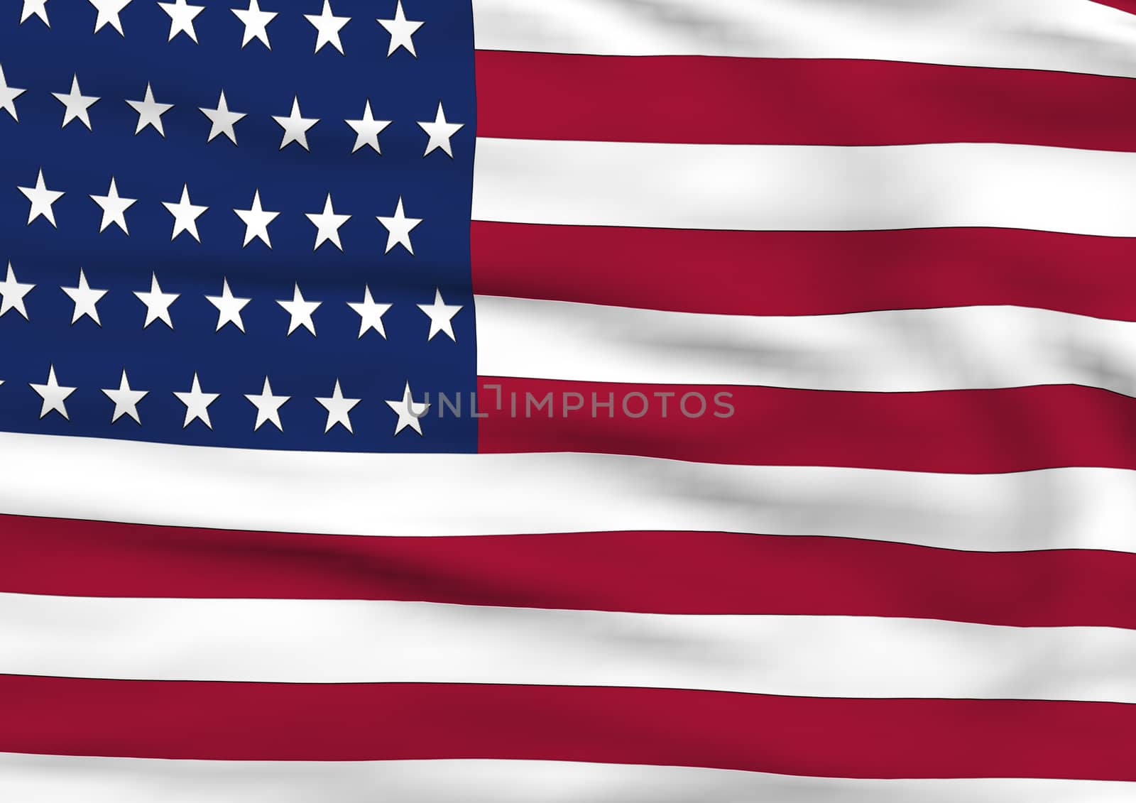 Image of a waving flag of USA