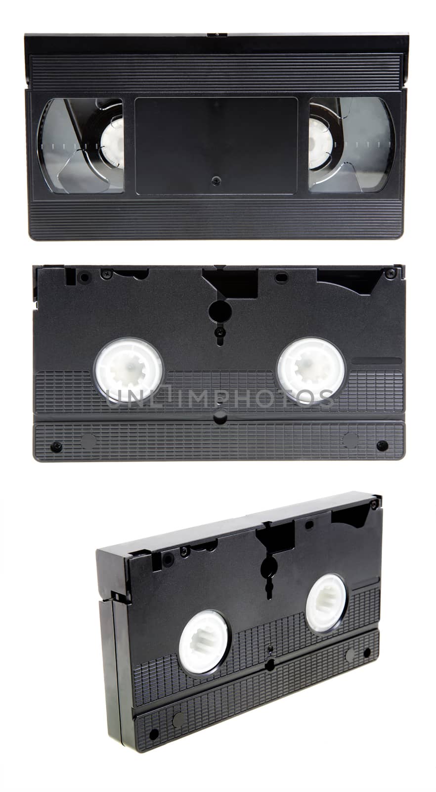 old black video tape for viewing video. isolated