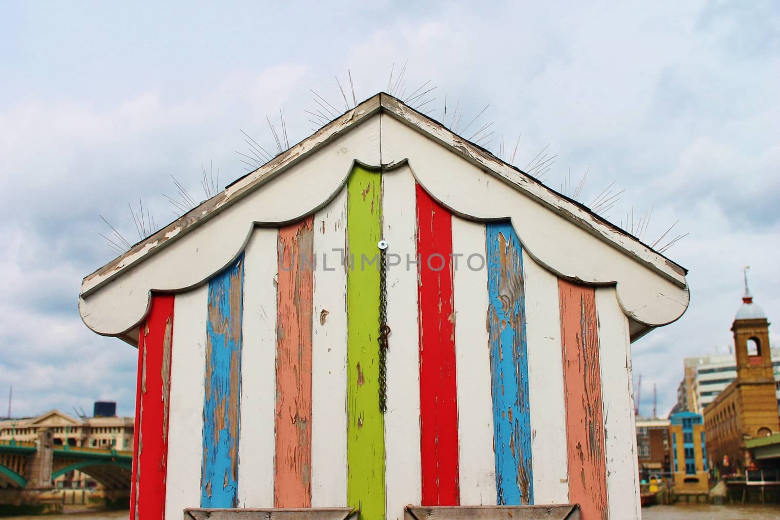 Victorian striped 'Beach hut' seaside style ice cream hut by cheekylorns