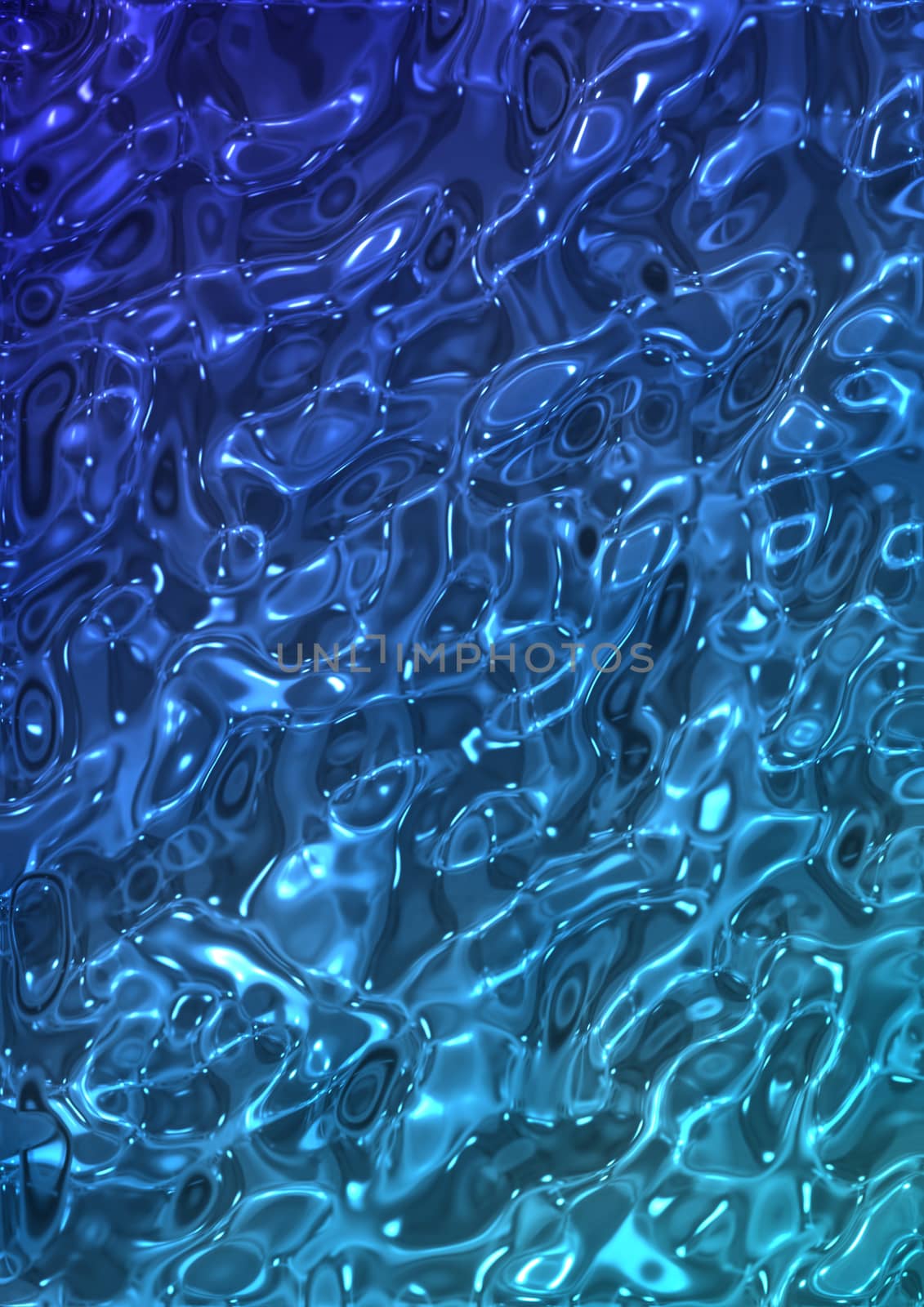 Blue gradient rippling water.