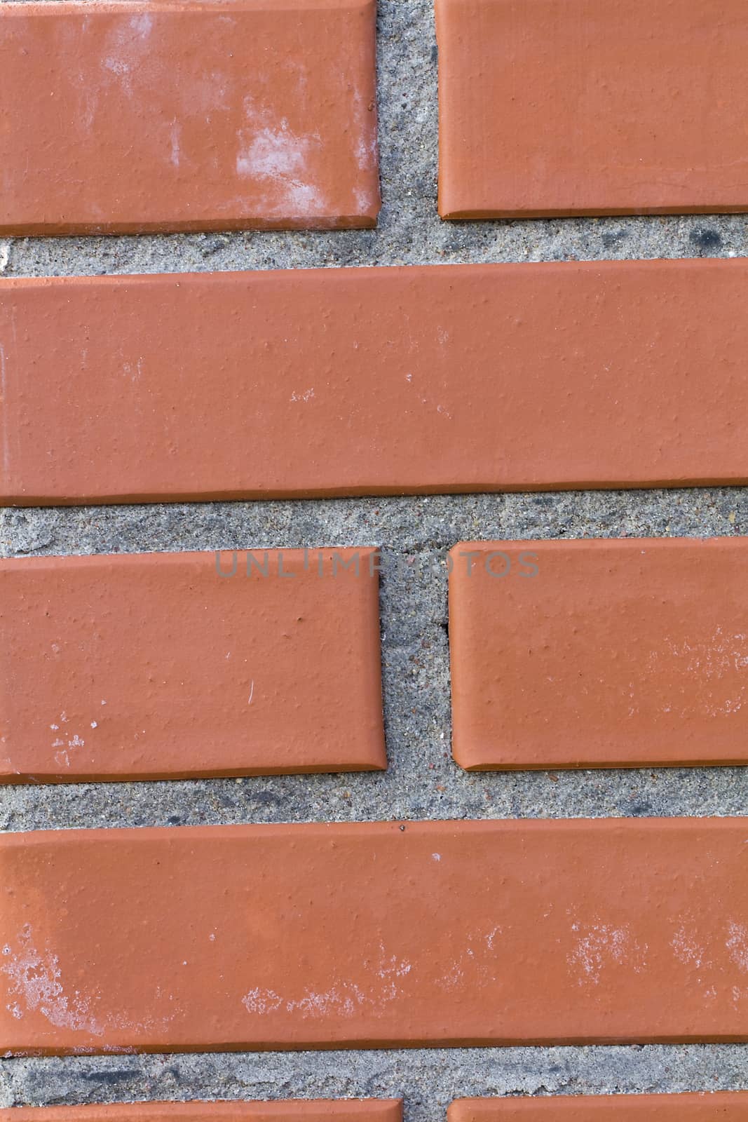photographed close up part of the building of stone bricks