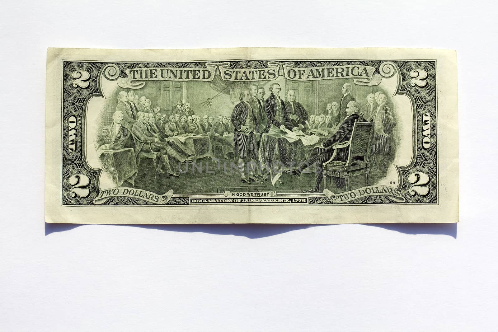 u.s. paper dollars, photographed in close-up