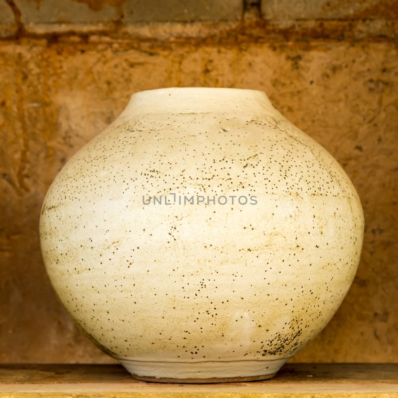 Vintage Pottery with texture background of ancient pottery shard