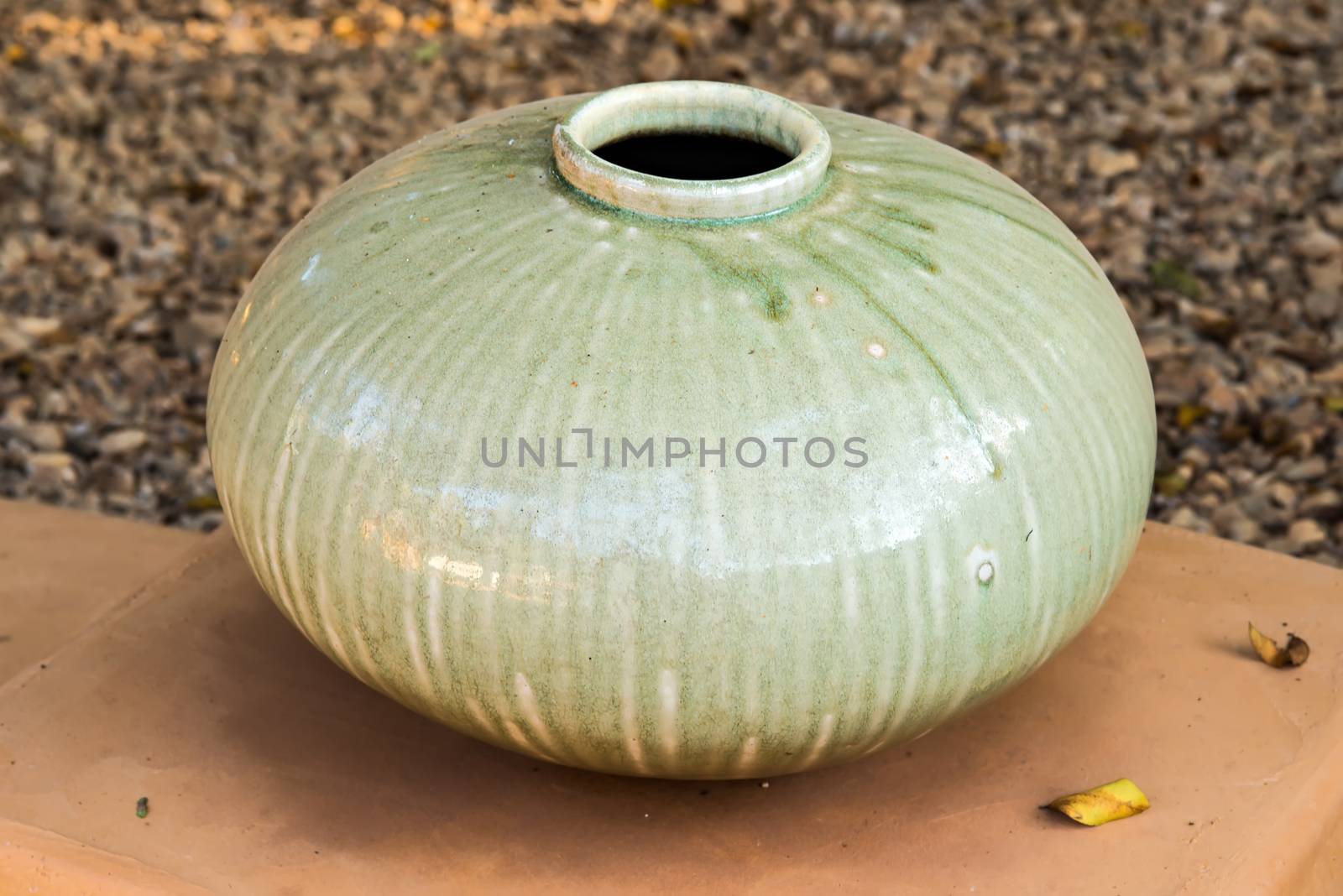 Vintage Pottery with texture background of ancient pottery shard