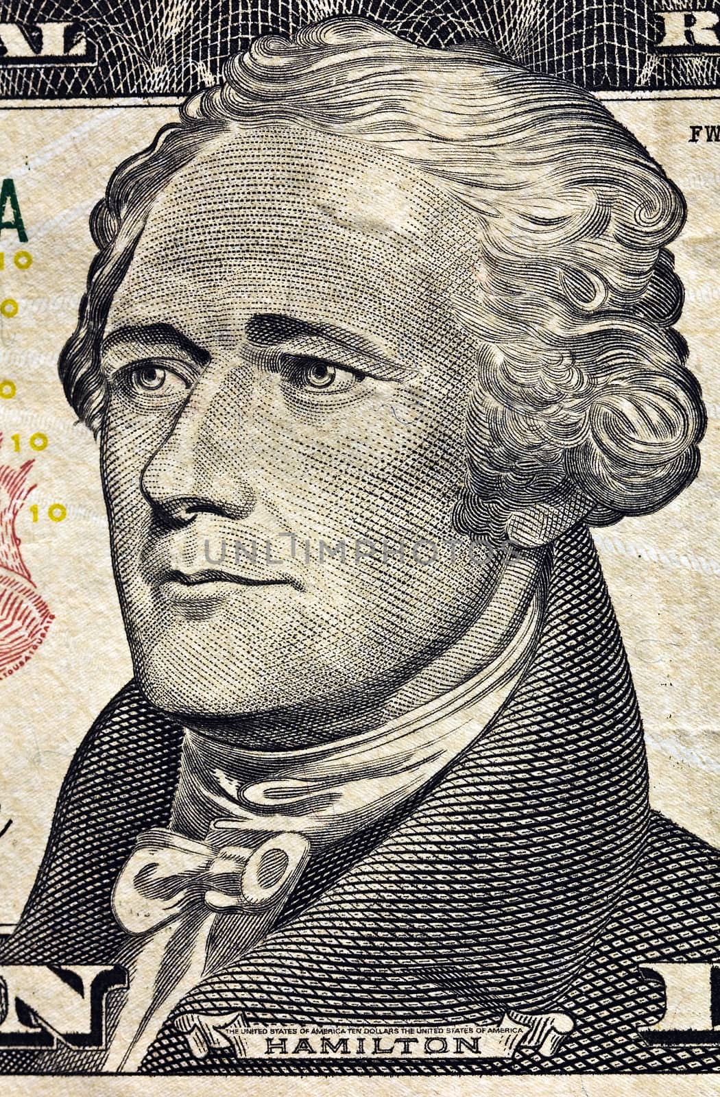 paper us dollars, photographed in close-up