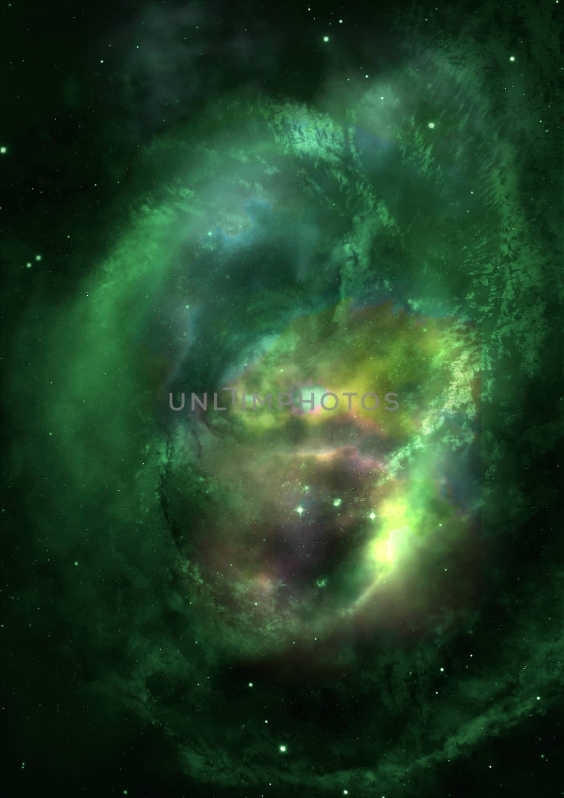 Far being shone nebula and star field against space. "Elements of this image furnished by NASA".