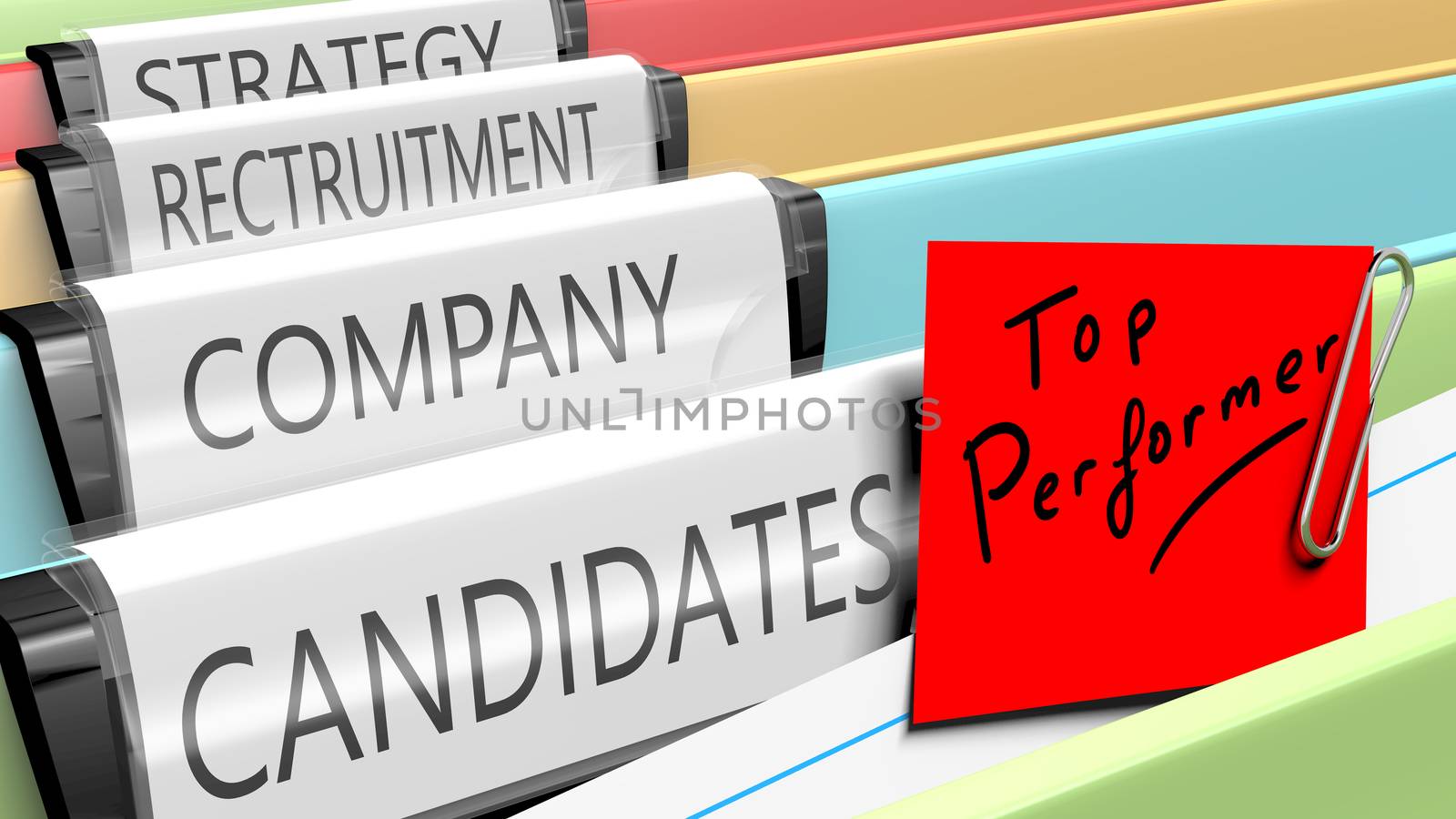 Files on top performer candidates for a company position by ytjo