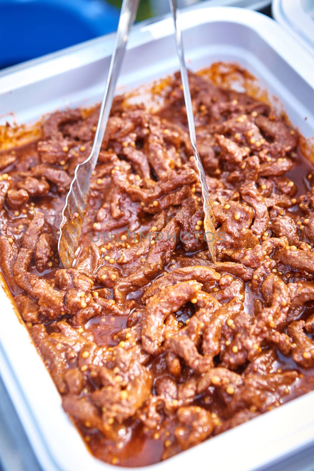 Stock image of traditional mexican food in street cafe