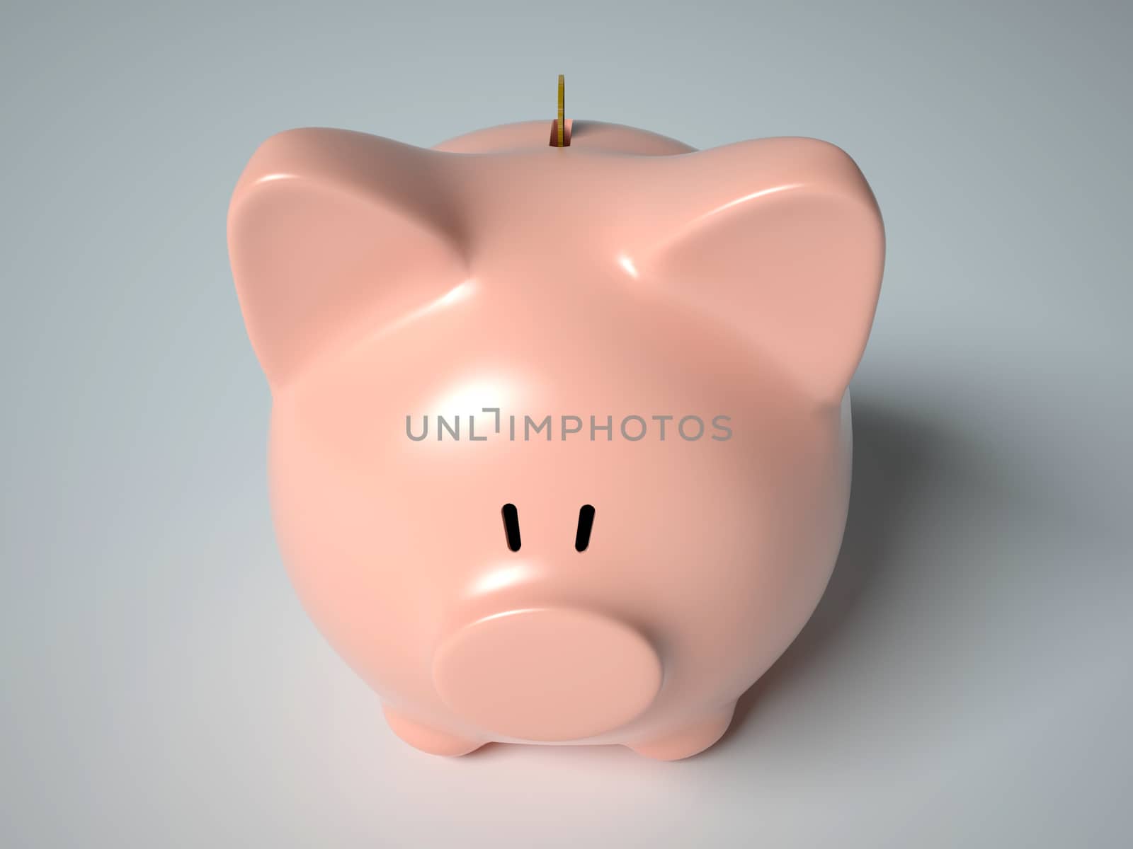 Isolated Piggy Bank on white background.