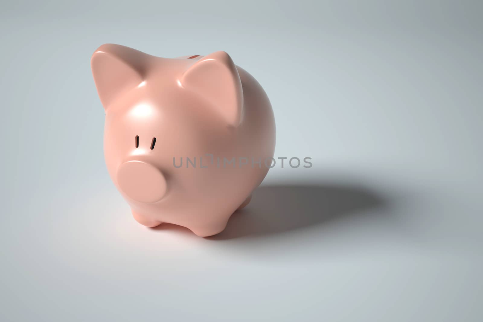 Isolated Piggy Bank on white background.