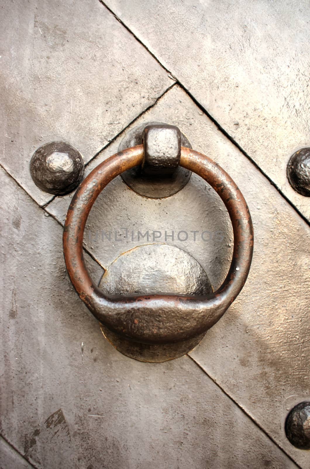 Old iron door with key-stone by dolnikow