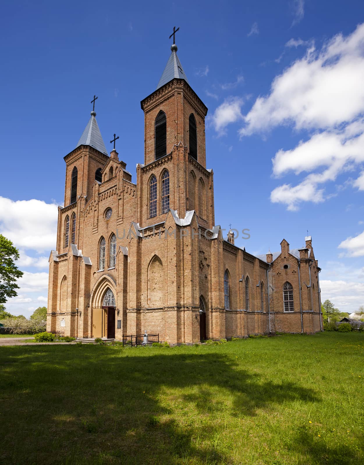   the old Catholic church located in the   Belarus