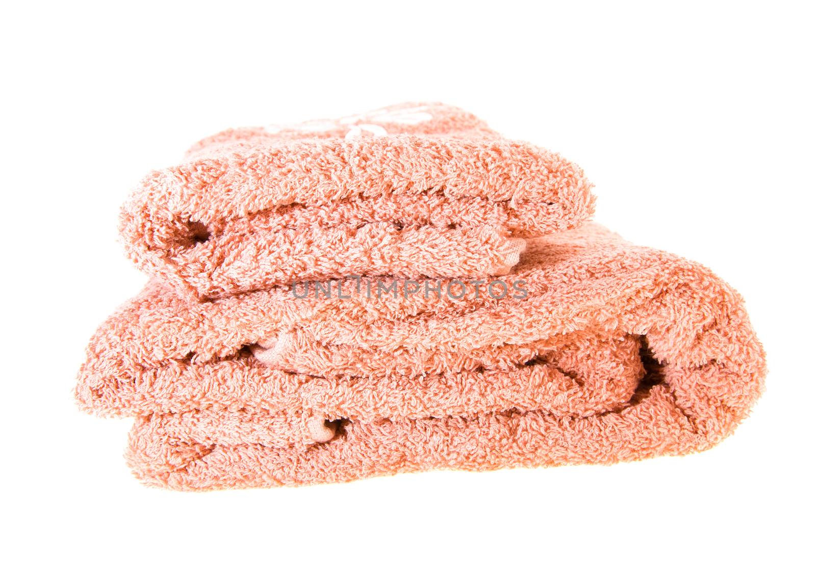 some towels put together isolated on a white background