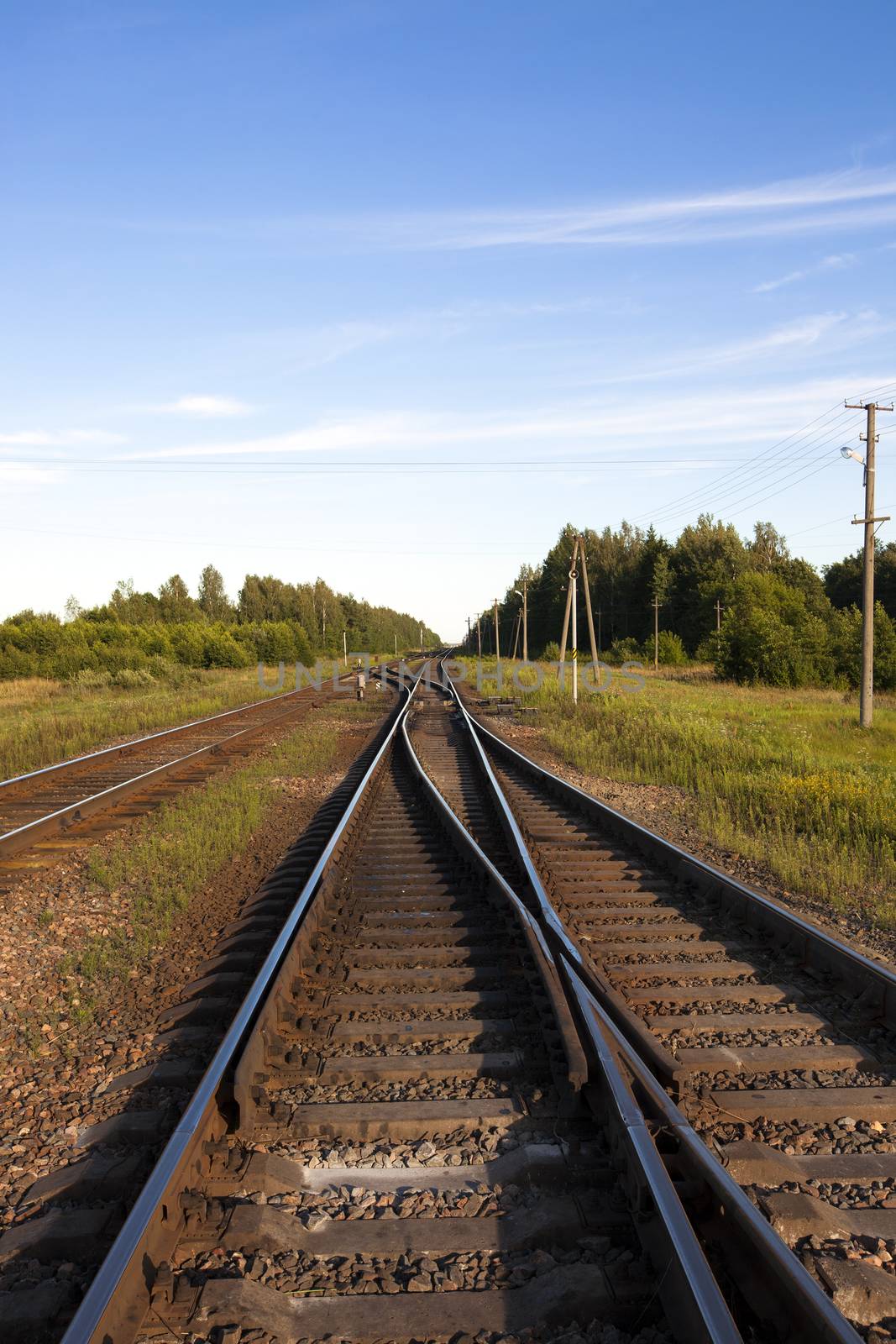  rails of the railway which are crossing with each other. Belarus
