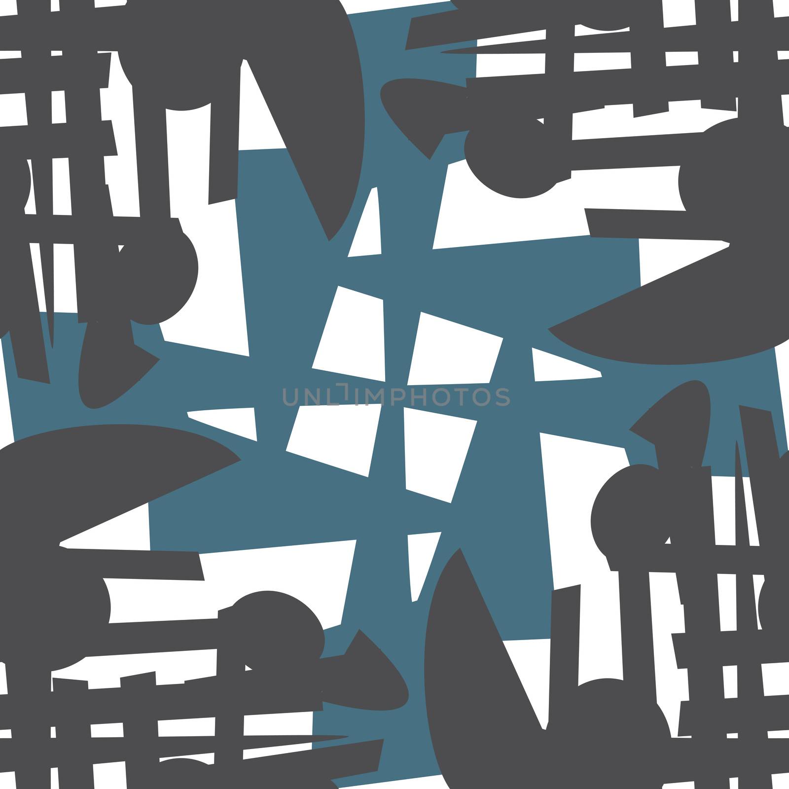 Repeating Pattern of Blue and Gray Shapes by TheBlackRhino