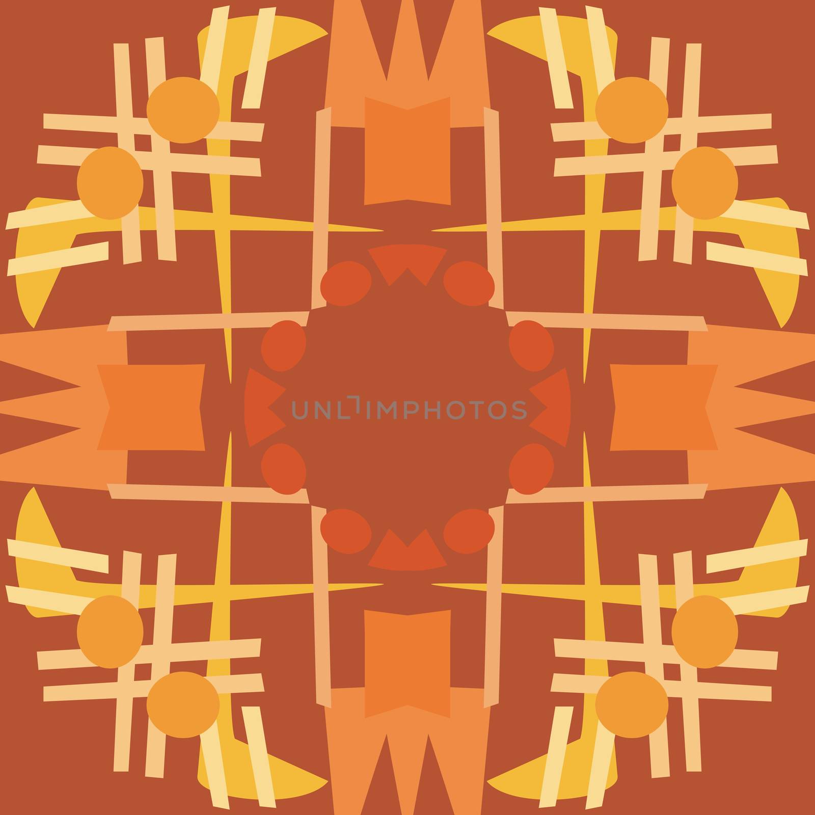 Brown Symmetrical Tile Patterns by TheBlackRhino