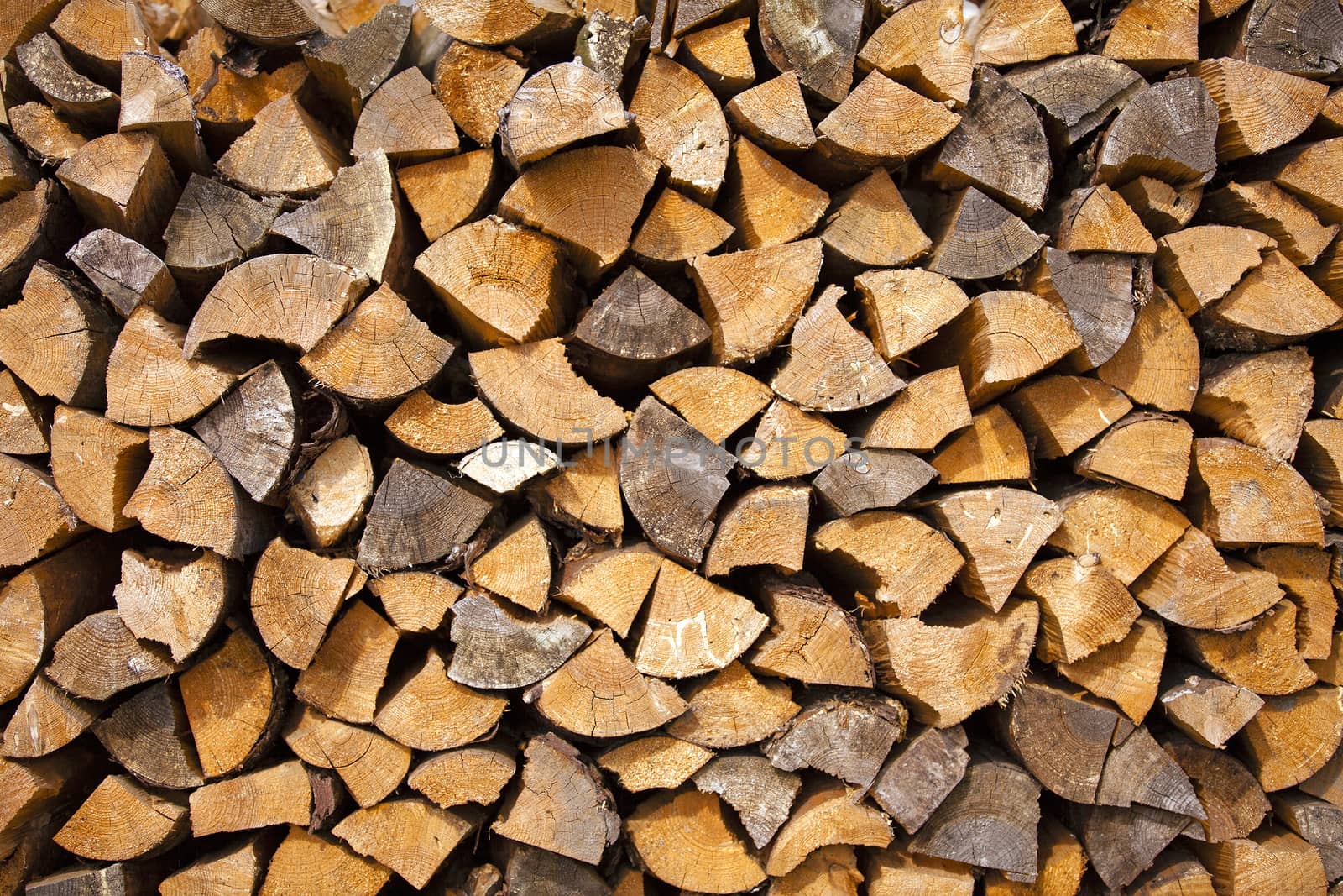  the firewood cut and split into parts. firewood is piled