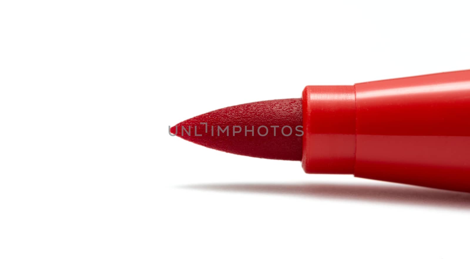 Red marker isolated on white background by DNKSTUDIO