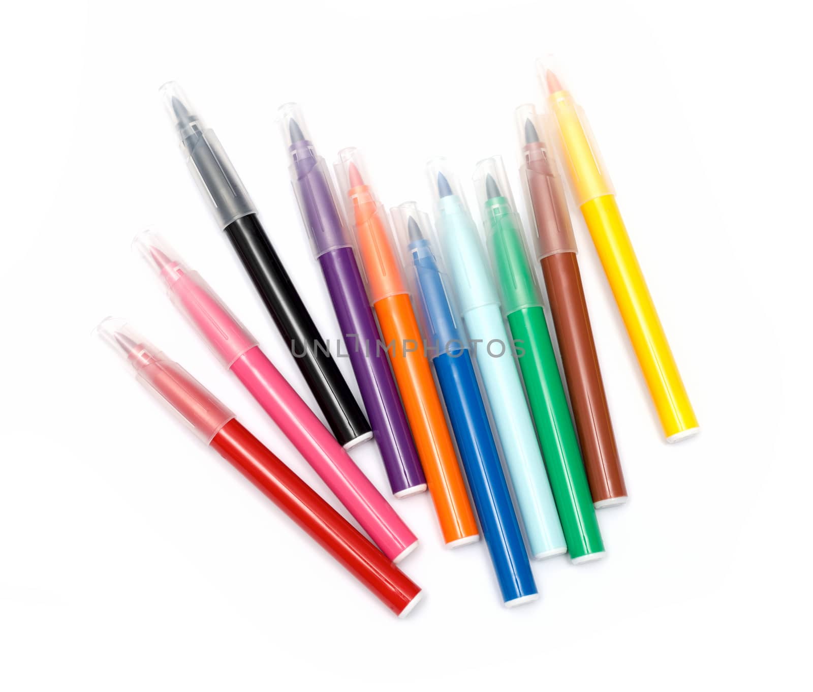 Colorful markers pens Multicolored Felt Pens draw line by DNKSTUDIO