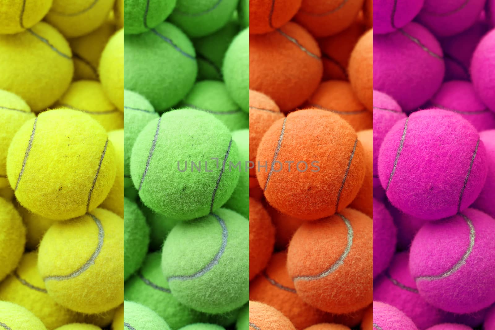 exotic color tennis ball as sport background