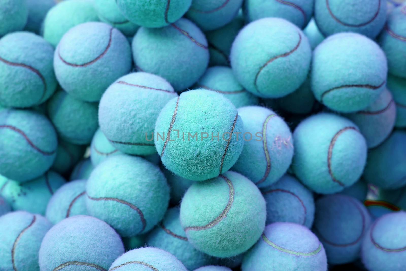 exotic blue tennis ball as sport background