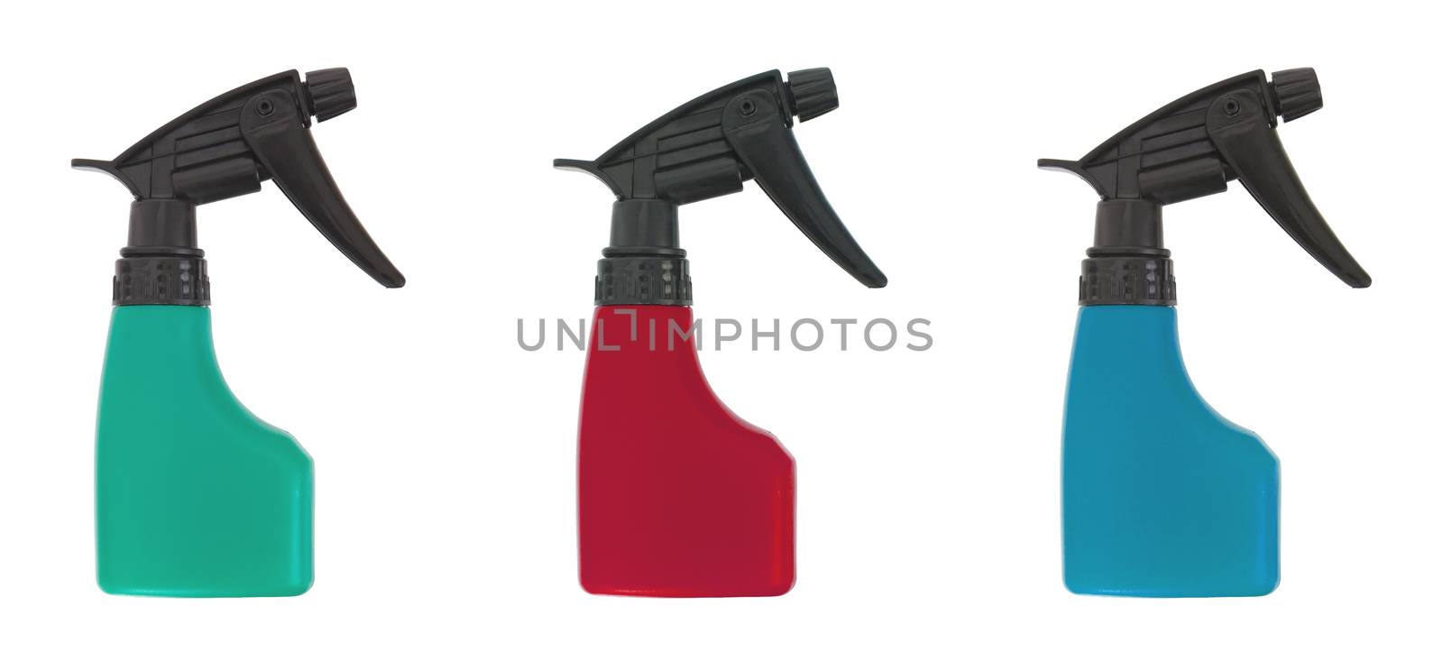 Spray bottle with, illustration on white background