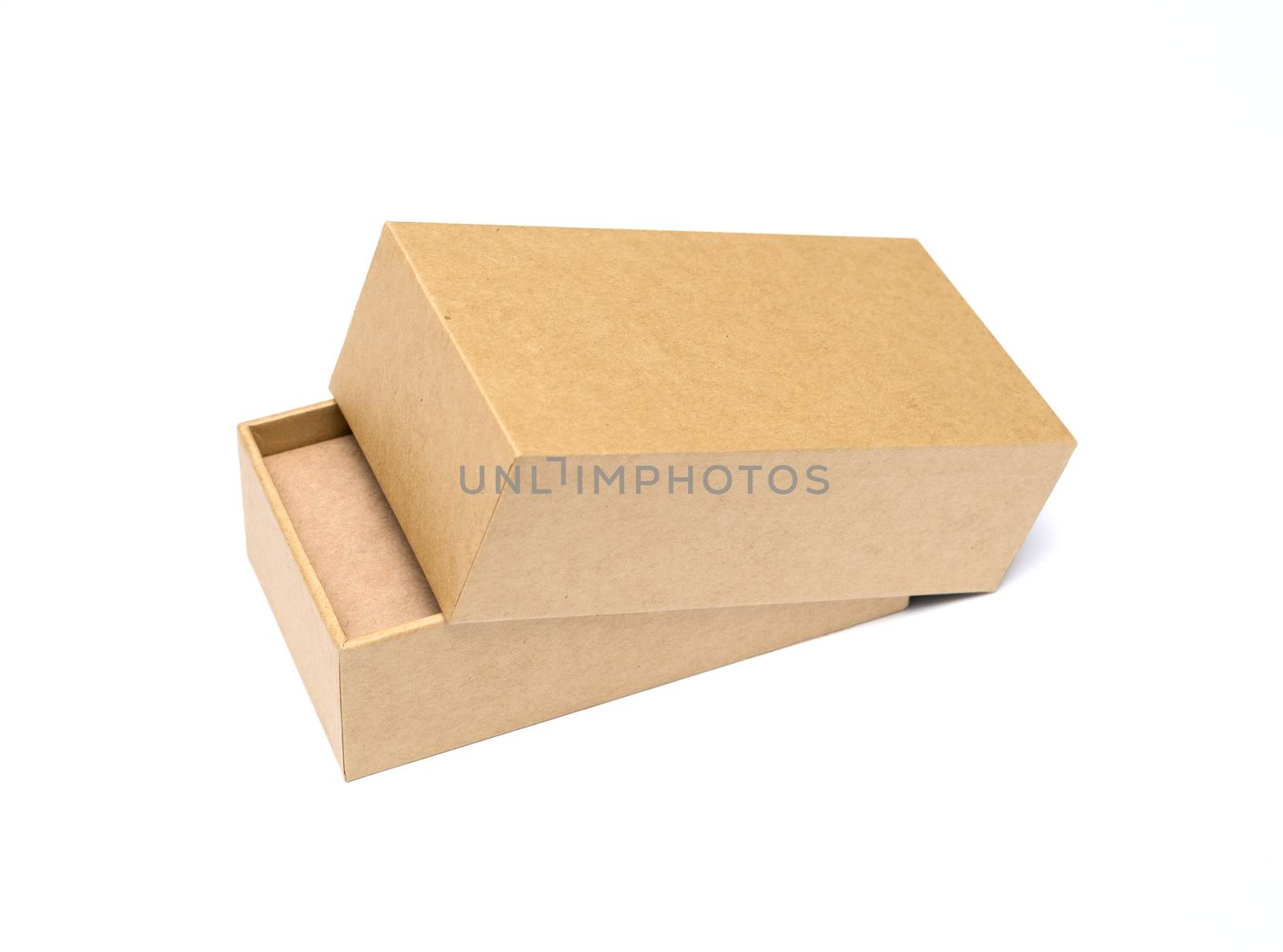 Cardboard Box isolated on a white background by DNKSTUDIO