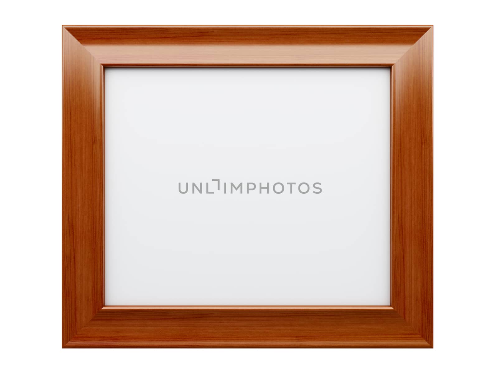 Realistic picture frame isolated on white background. by teerawit