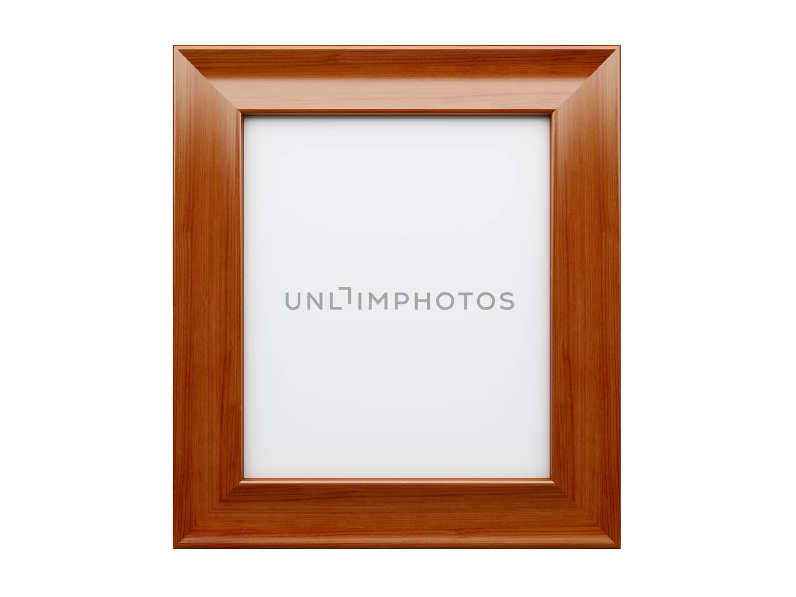 Realistic picture frame isolated on white background. by teerawit