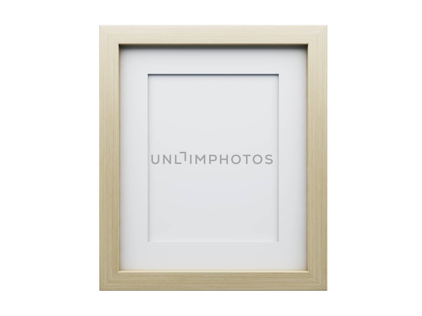 Realistic picture frame isolated on white background. by teerawit