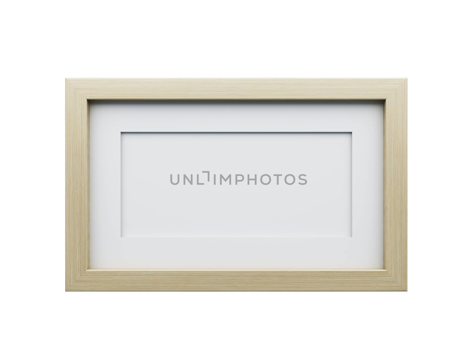 Realistic picture frame isolated on white background. by teerawit