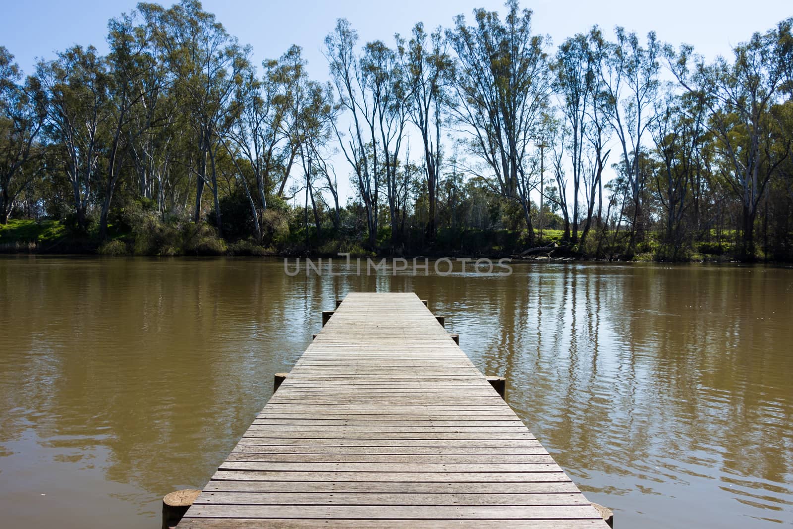 A jetty on the Murray River, Australia.