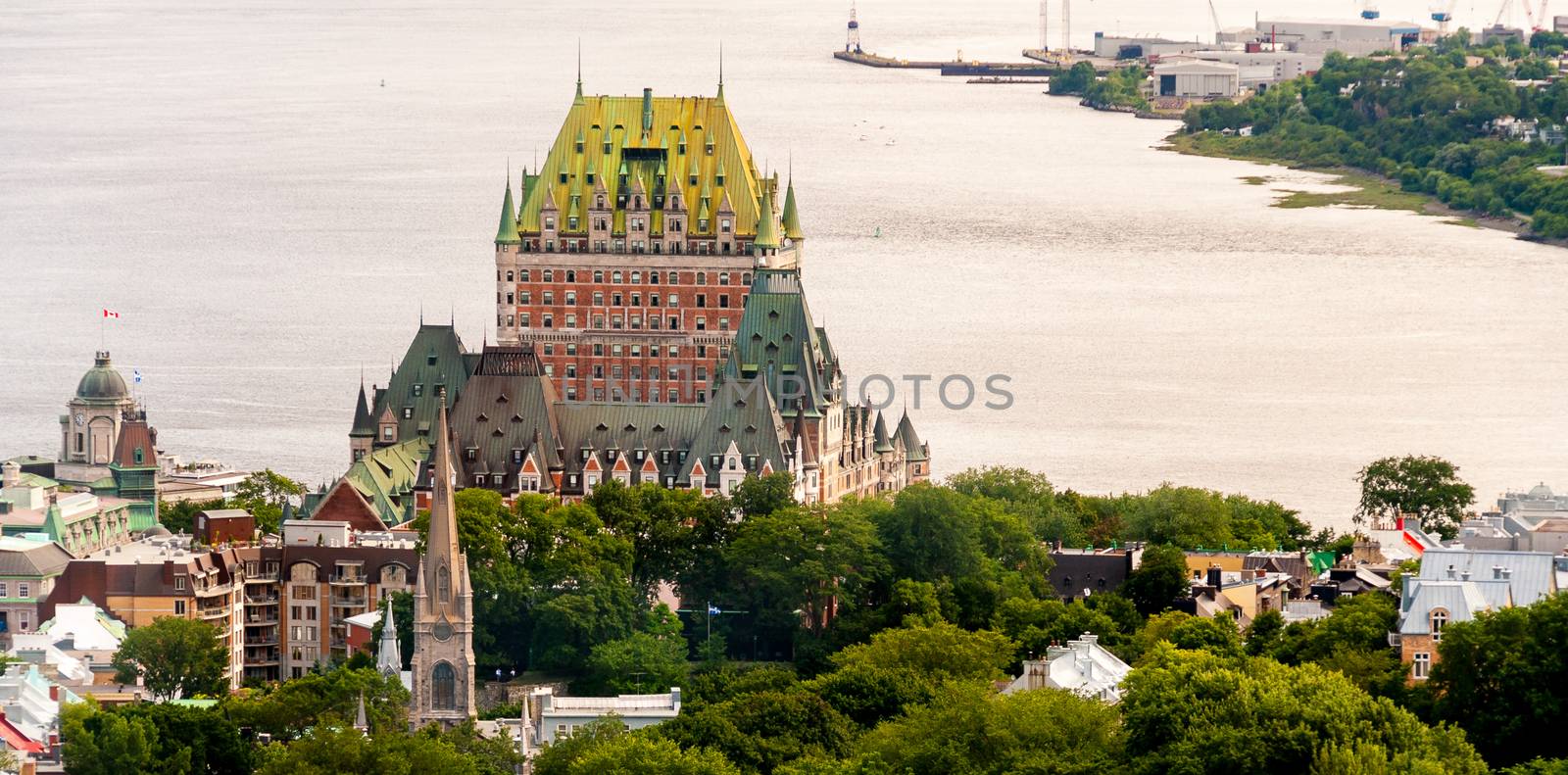 Hotel de Frontenac. Beautiful view of Quebec City Castle.