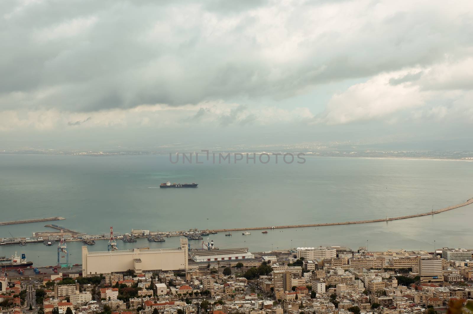 Panorama of the coast of Haifa . by LarisaP