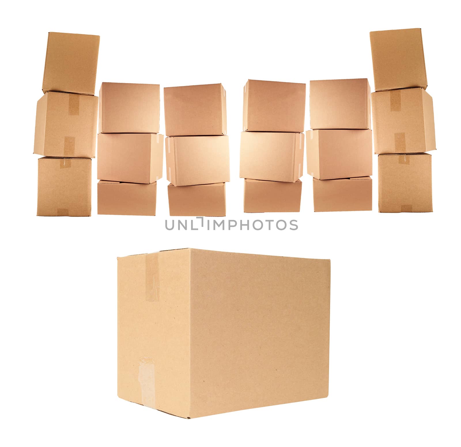 cardboard boxes isolated by ozaiachin