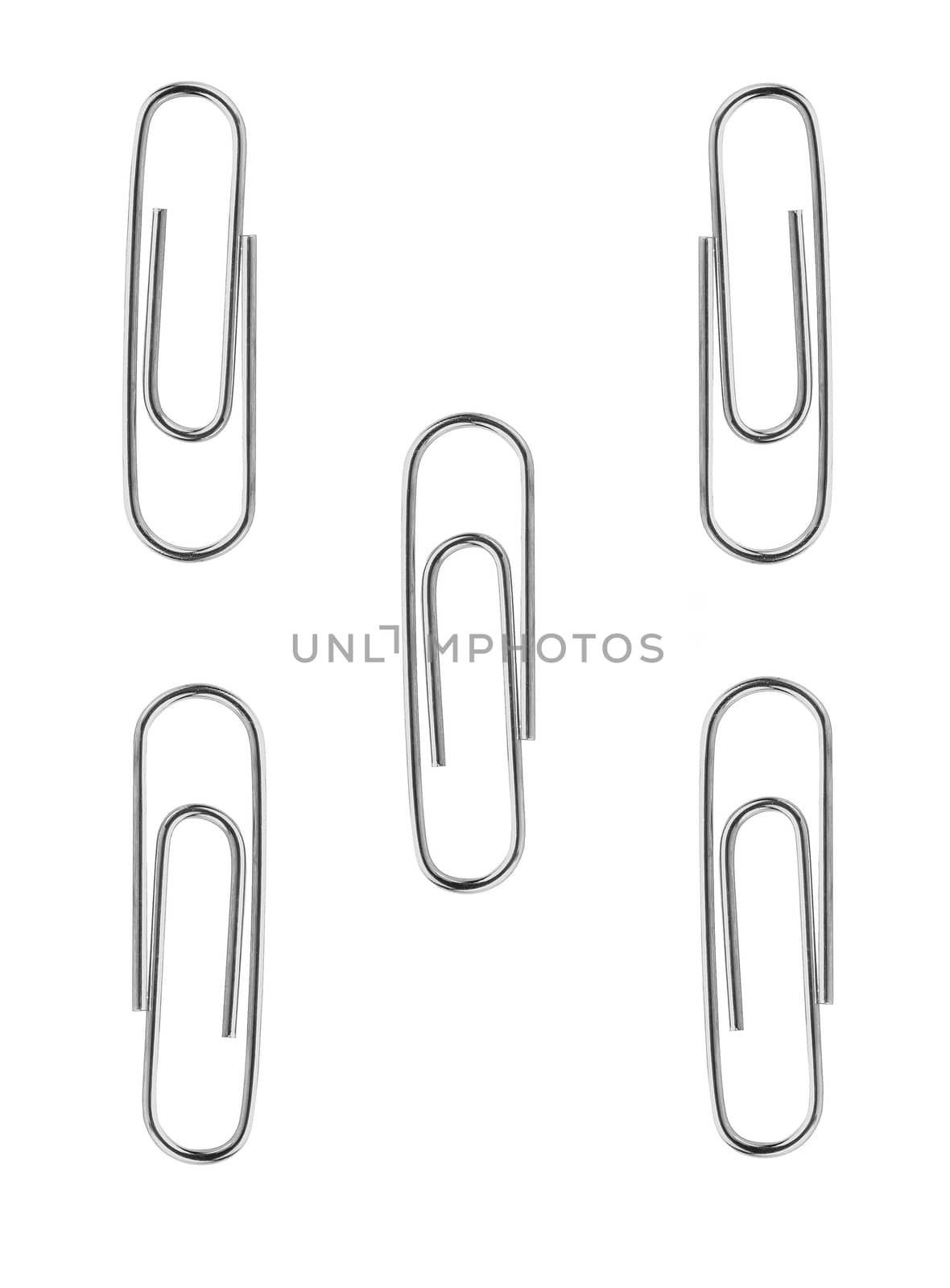 Paper clip isolated on white background by ozaiachin