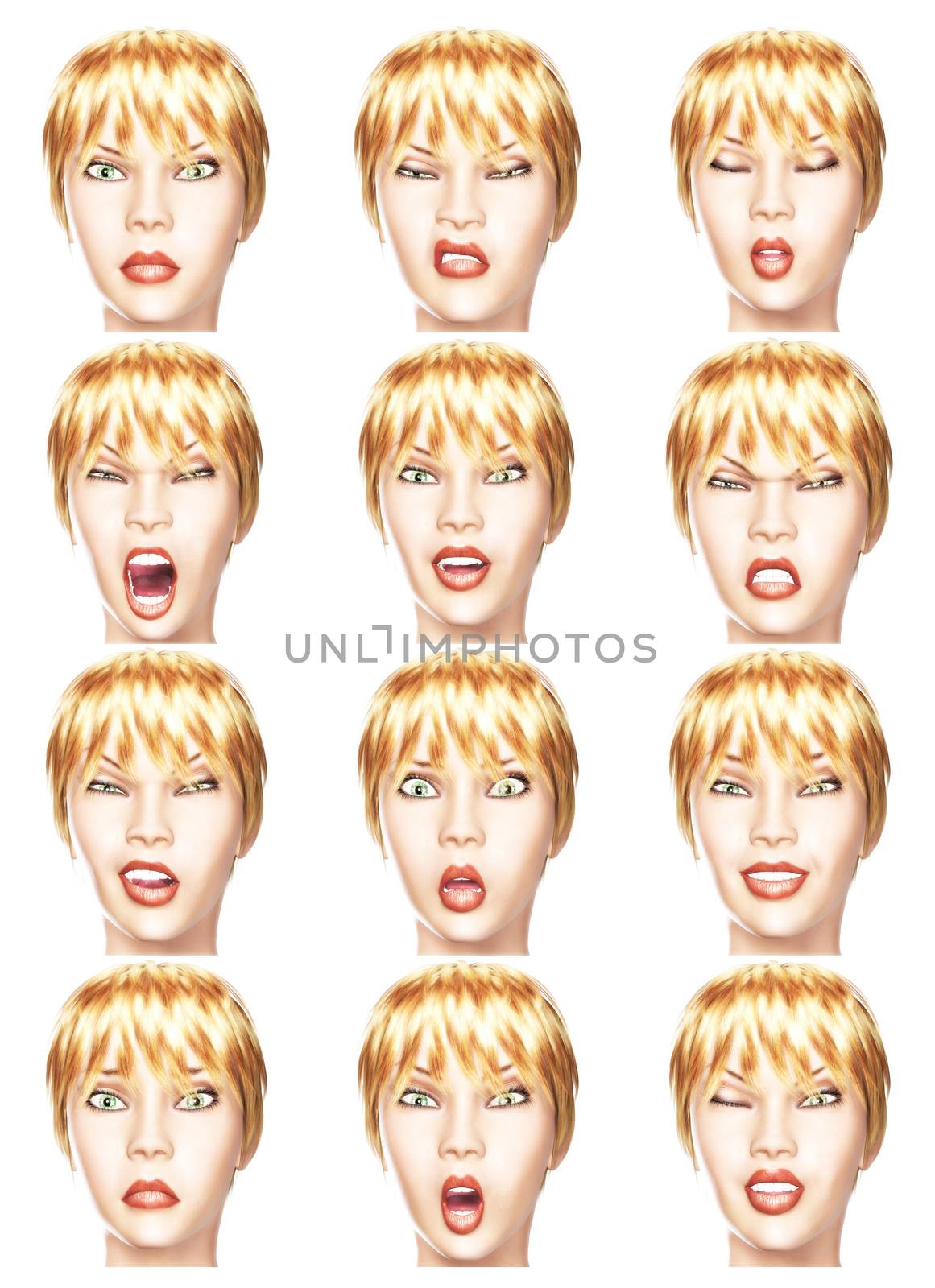 Digital Illustration of facial Expressions