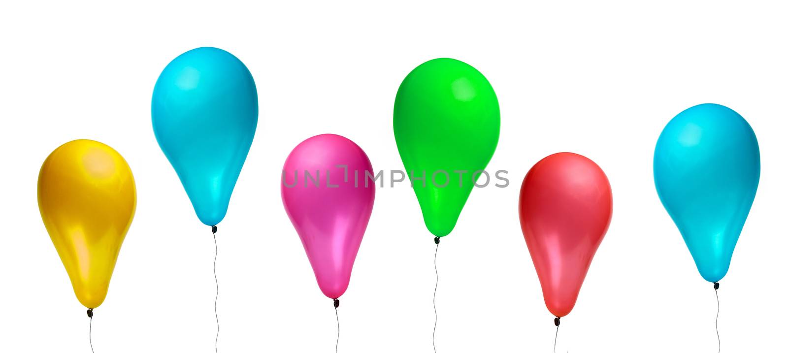 balloons isolated on white by ozaiachin