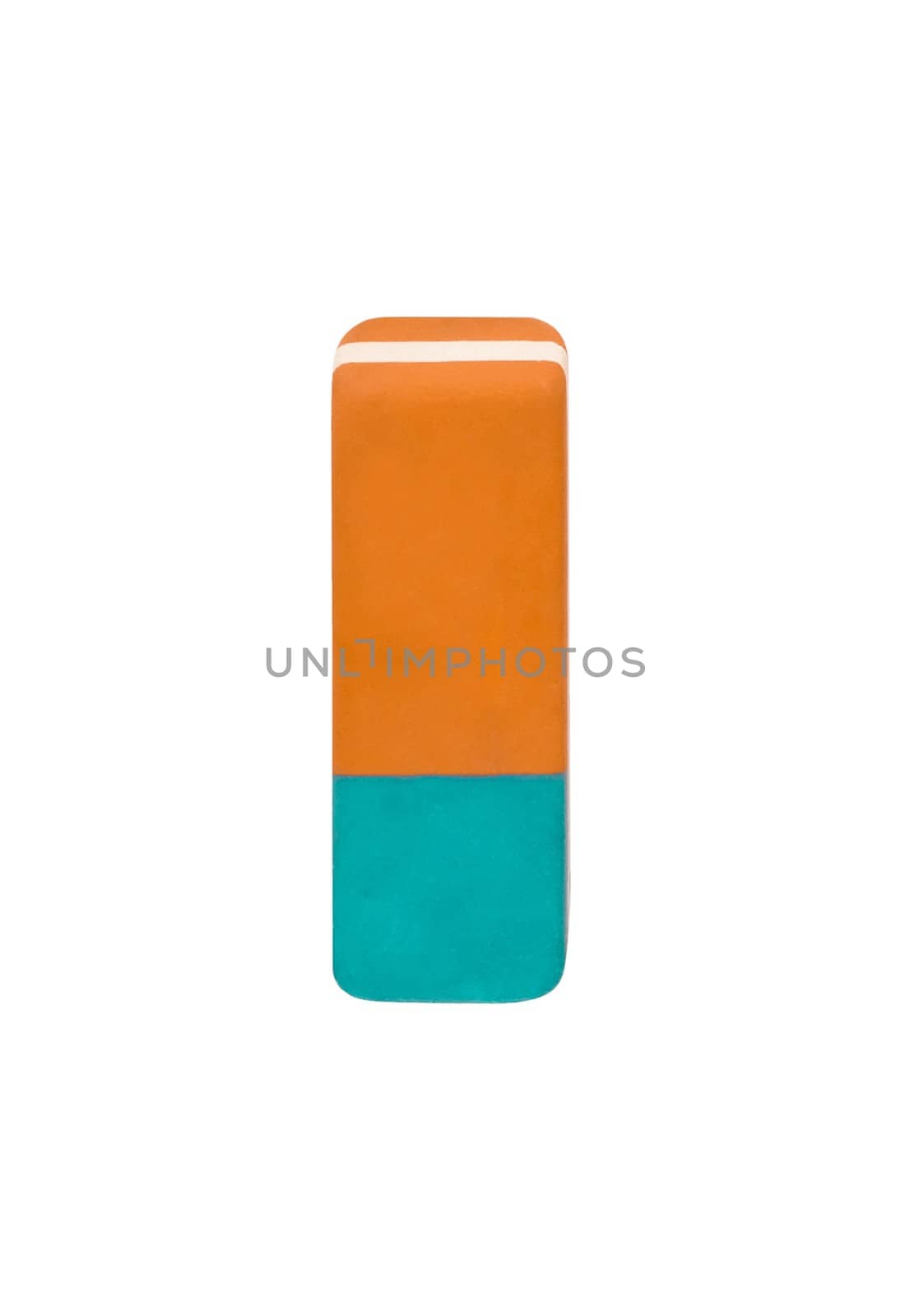 eraser on white background with clipping path