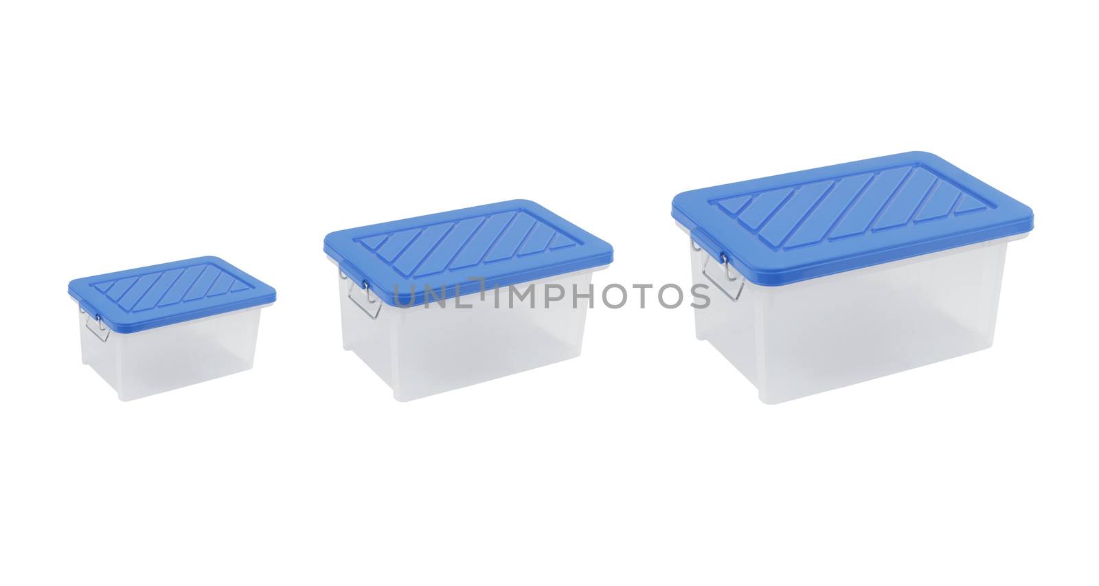 plastic containers isolated on white