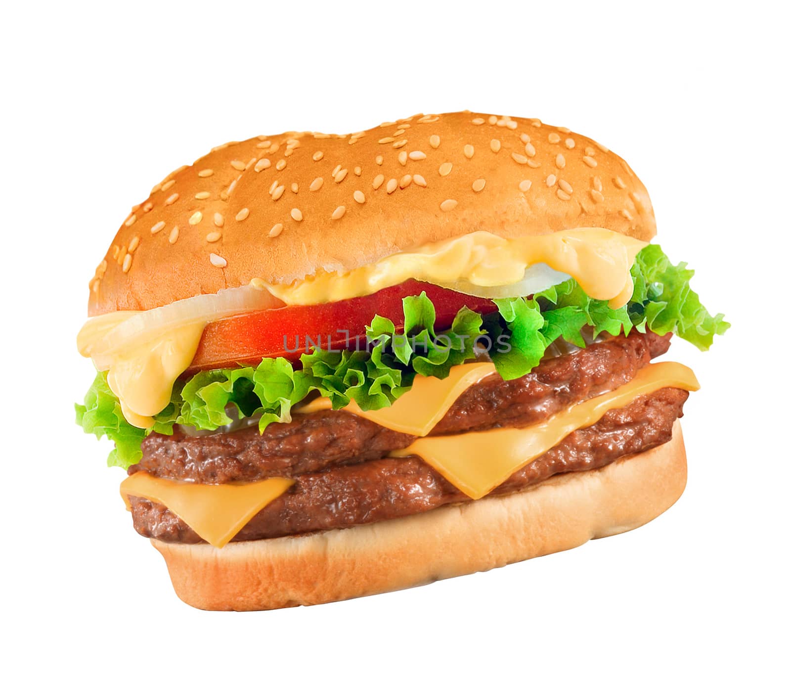 hamburger isolated on white