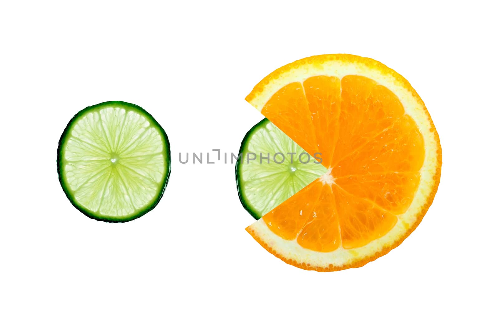 orange and lime fruit slice - concept by ozaiachin