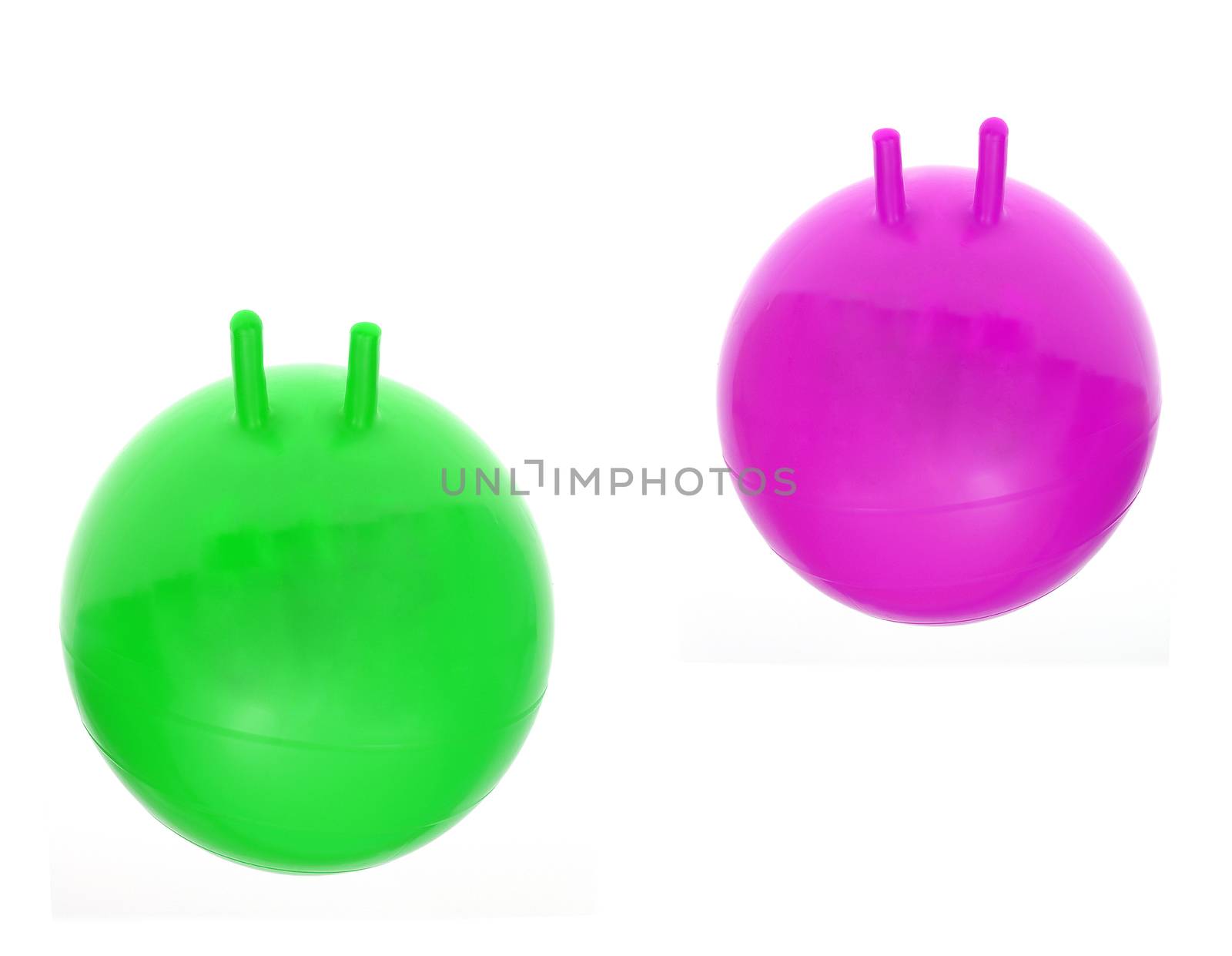 fitness balls isolated on white