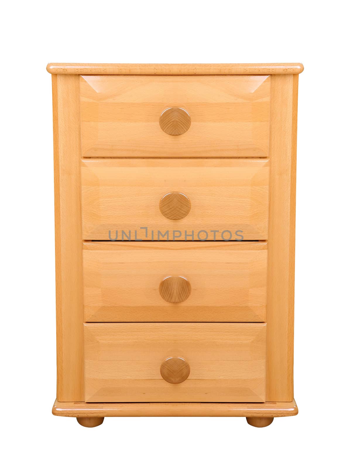 Wooden dresser isolated on white