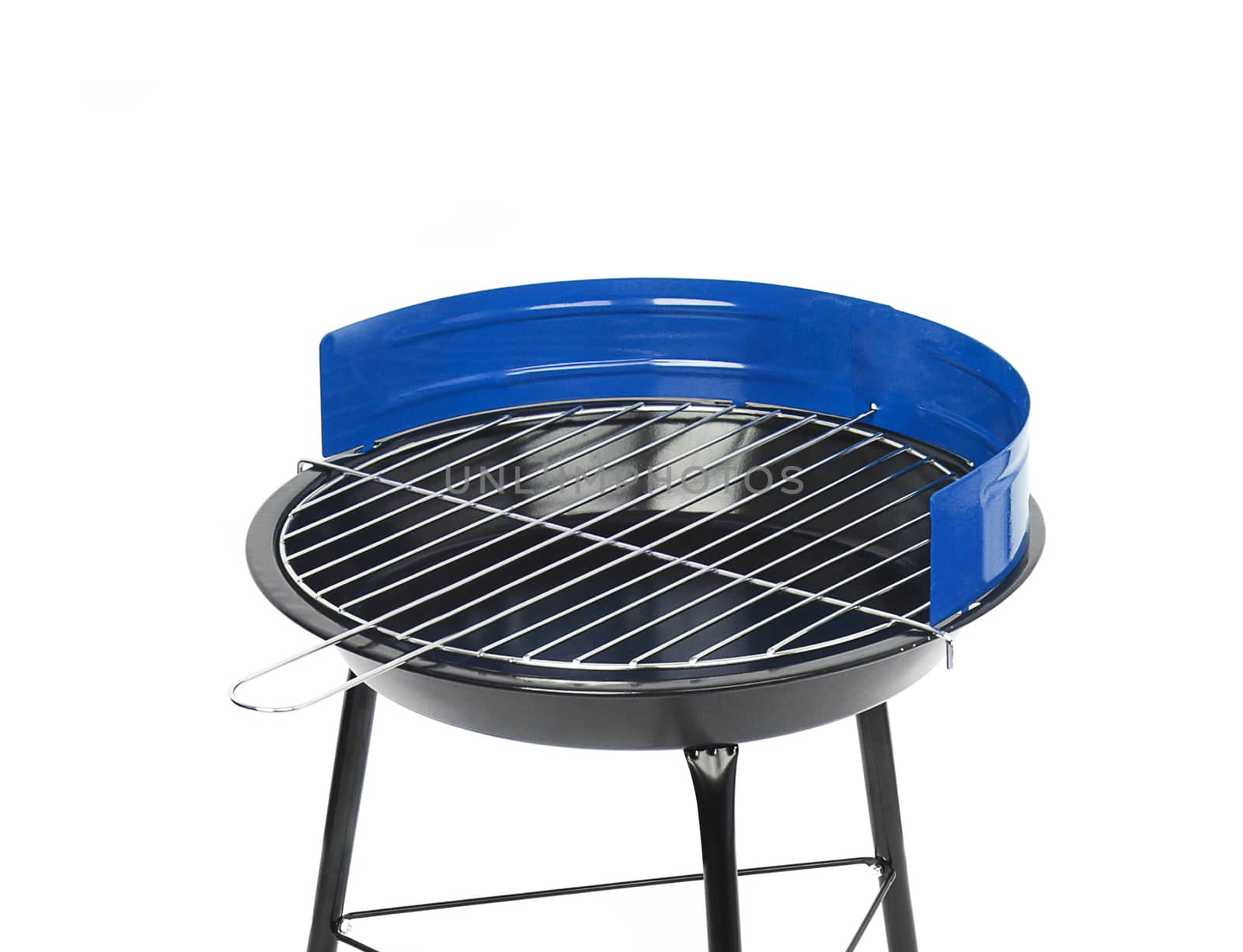 Brazier for kebabs on a white